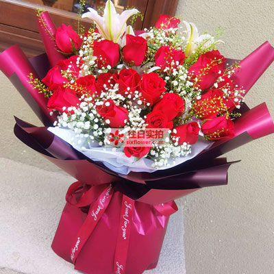 绥化30朵红玫瑰百合，做你余生故事里的人