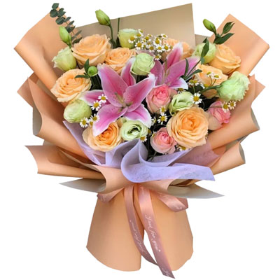绥化11朵玫瑰桔梗百合,陪你每个季节